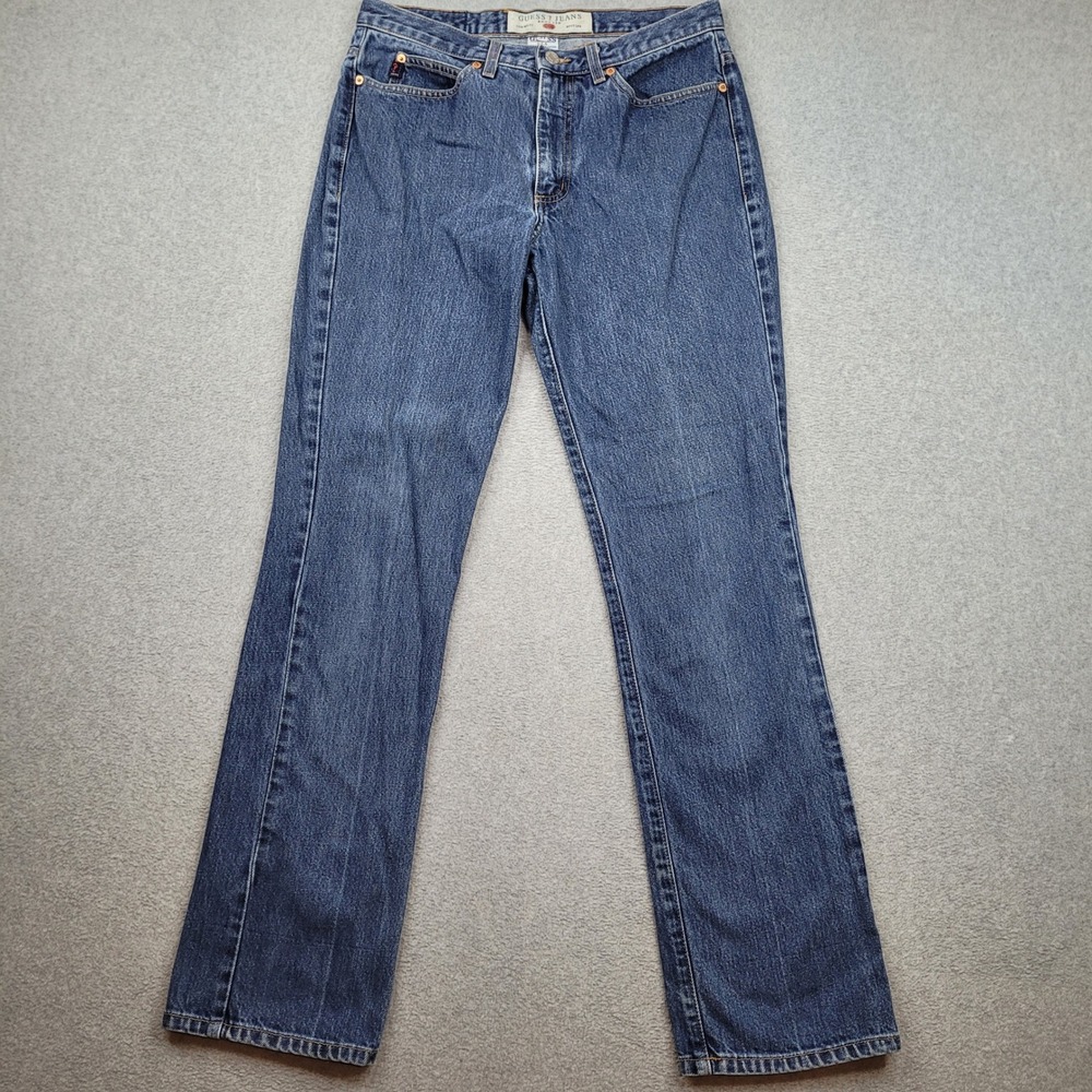 Guess Jeans Boot Leg Women 31x31 Blue Denim Low Waist Vintage Made in USA 1060LG